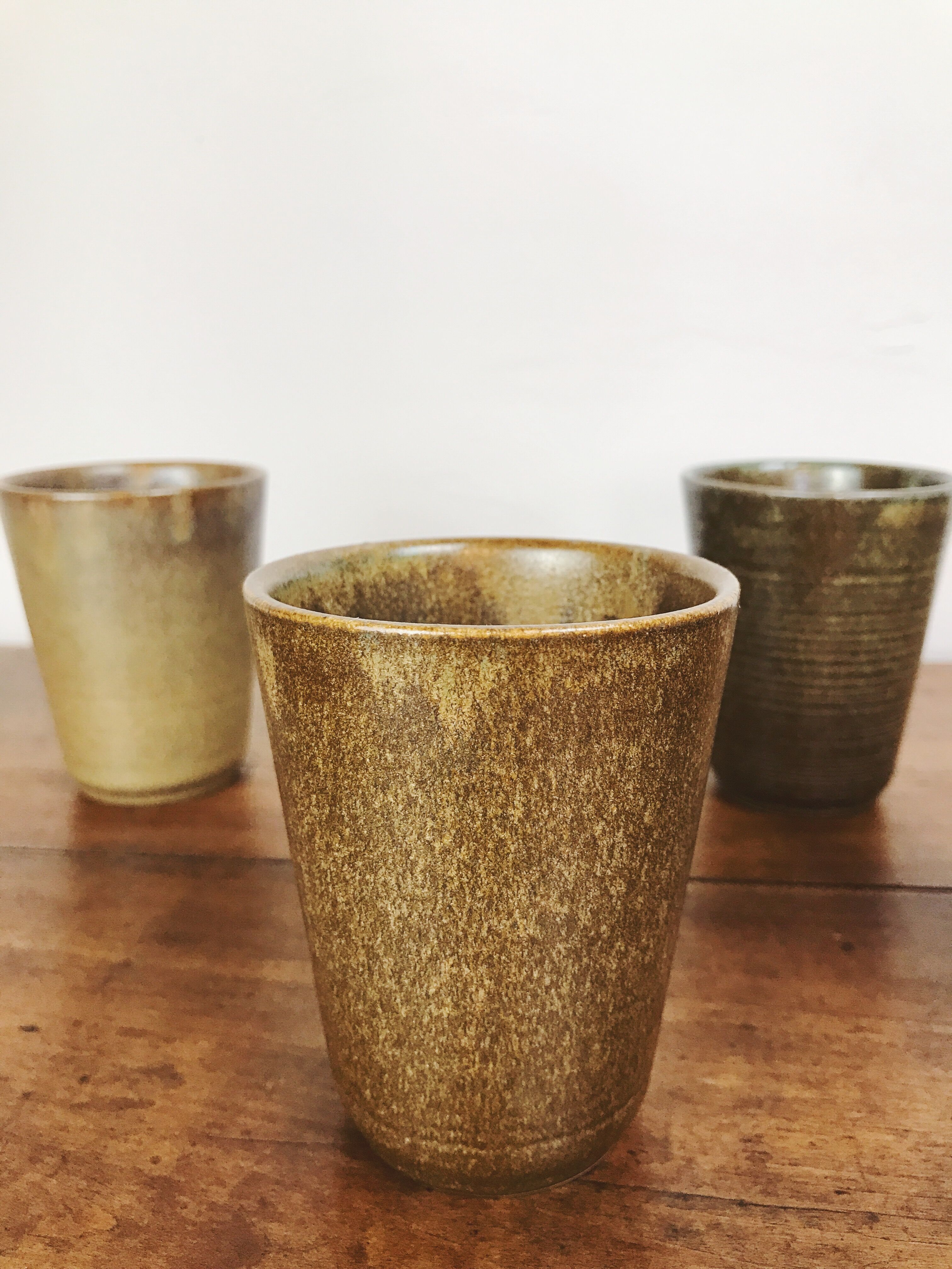 4 stoneware glasses - Manufacture Digoin