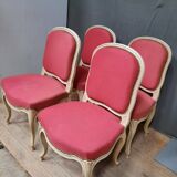 Suite of 4 Louis XV style chairs