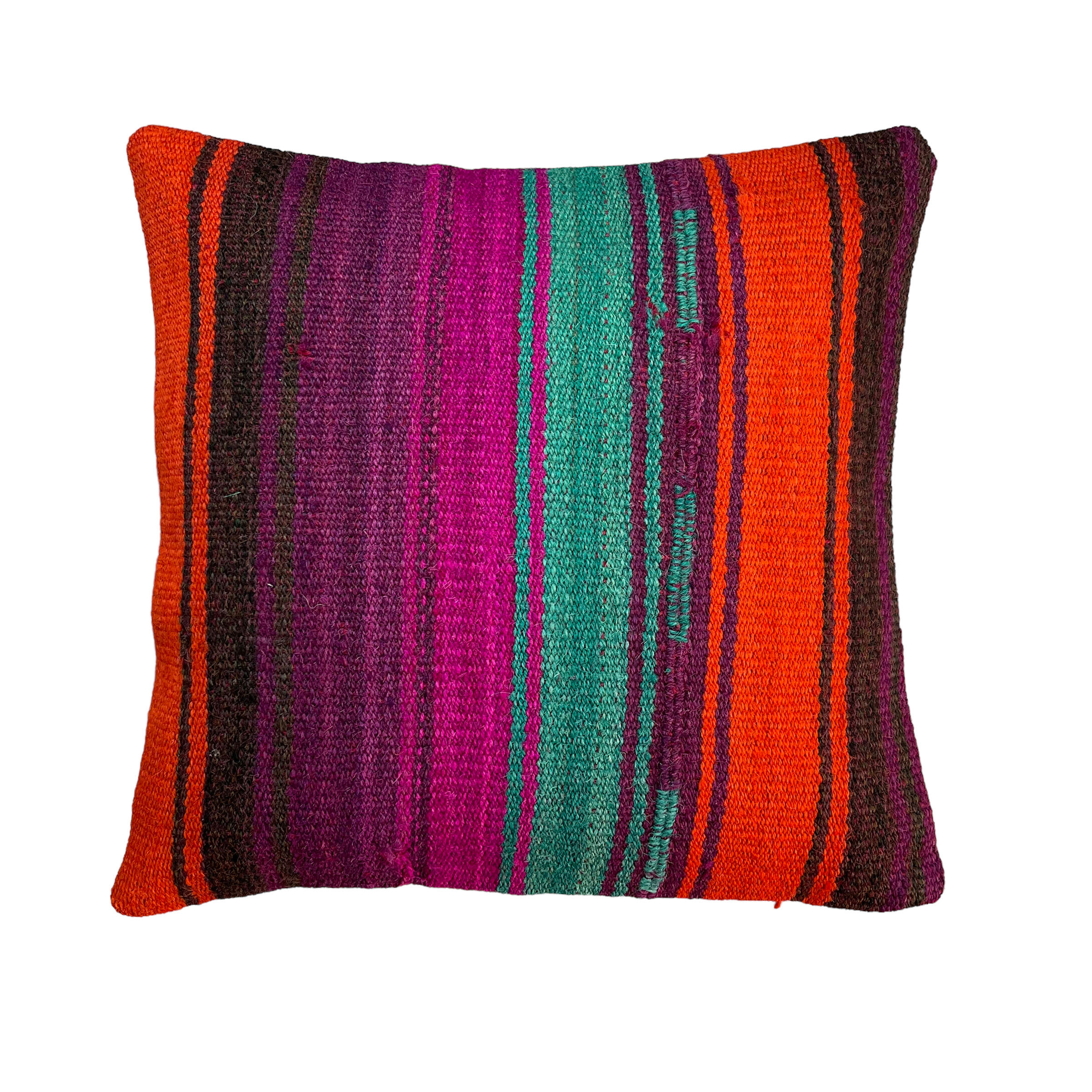 Vintage turkish kilim cushion cover , 40 x 40 cm