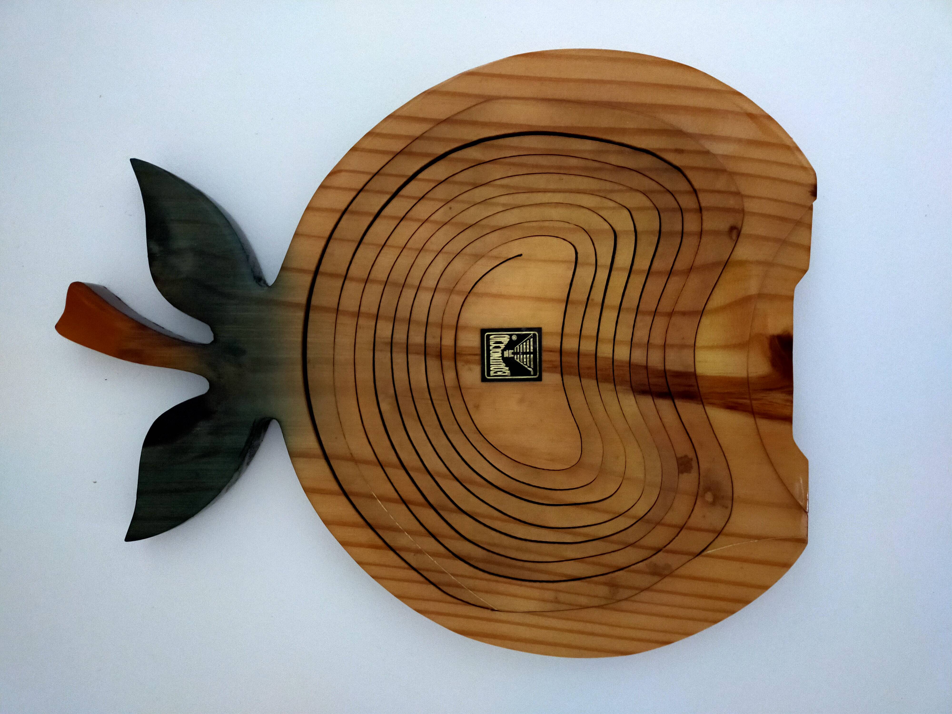 Equinoccio fruit basket in foldable wood from the 70s