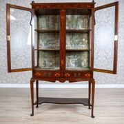 Vitrine en acajou incrustée anglaise