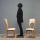 Beech chairs with faux leather from the 1960s.