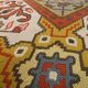Tapis Kilim anatolien ancien, tapis tissé plat à motifs floraux turquoise, 133 x 200 cm