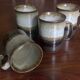 Quatre tasses en grès écossais Dunoon
