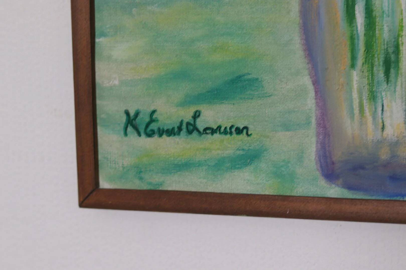 Original Swedish Oil on Canvas – “Bright Bouquet” by K. Evert Larsson