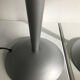 Gray lamp with oval frosted glass lampshade