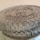 Round ceiling lamp in structured glass vintage 60s-70s