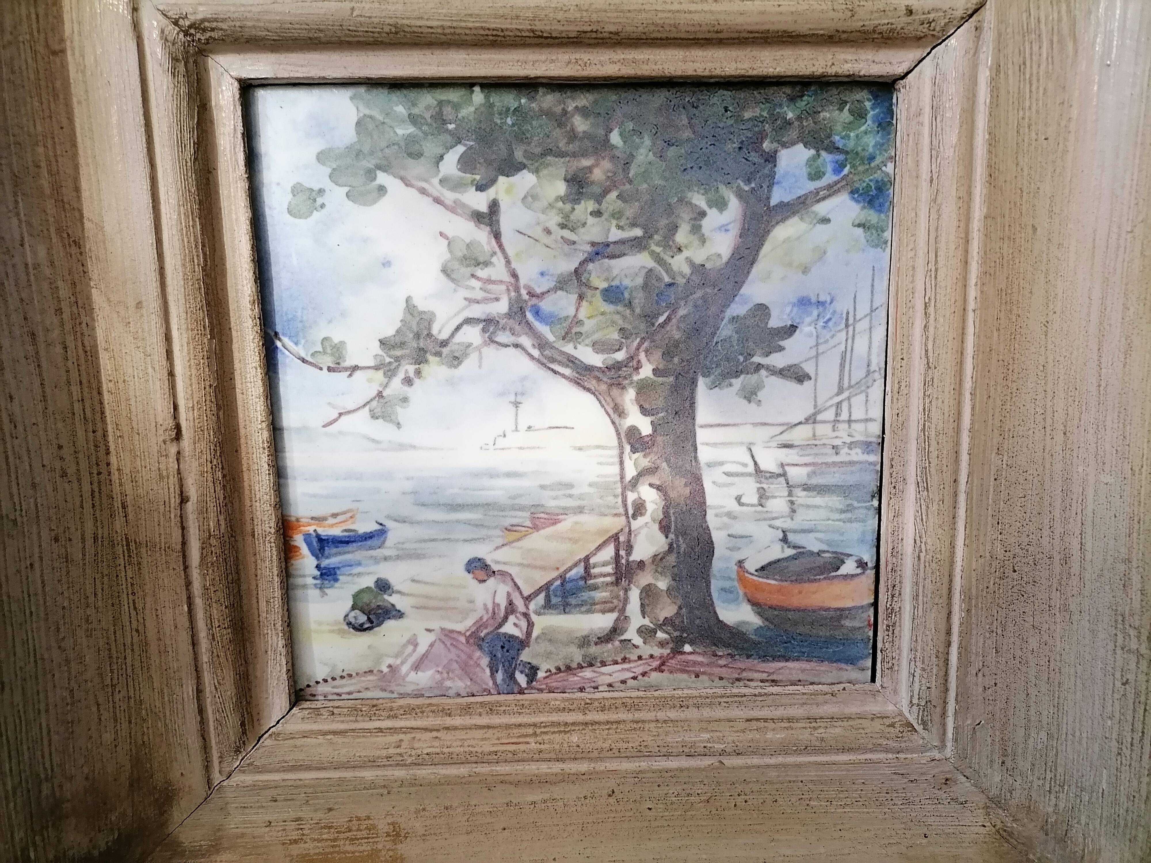 Juans ceramic golf painting