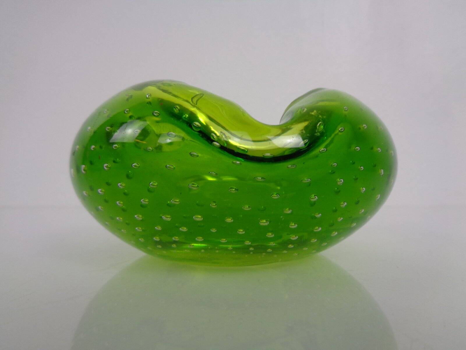 Green Sommerso Murano Glass Ashtrays, Italy, 1960s, Set of 2