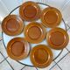 Set of 7 digoin Sarreguemines dessert plates in 50s slurry
