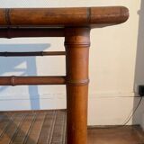 Table d’appoint en bois simulant le bambou d’époque colonial