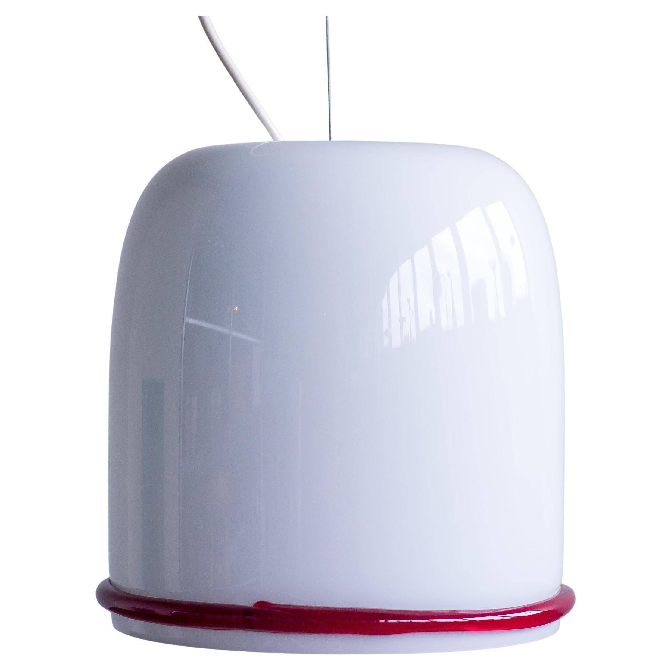 Glass pendant by Ettore Sottsass for Vistosi, Italy, 1970s