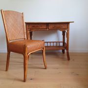 Bureau en rotin vintage