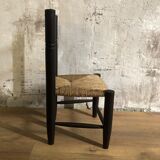 Small children's chair - wood and straw