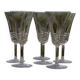 6 verres à vin rouge en cristal villeroy et boch. modèle concorde.