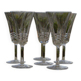 6 verres à vin rouge en cristal villeroy et boch. modèle concorde.