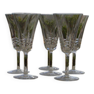 6 red wine glasses in crystal villeroy et boch. concorde model.