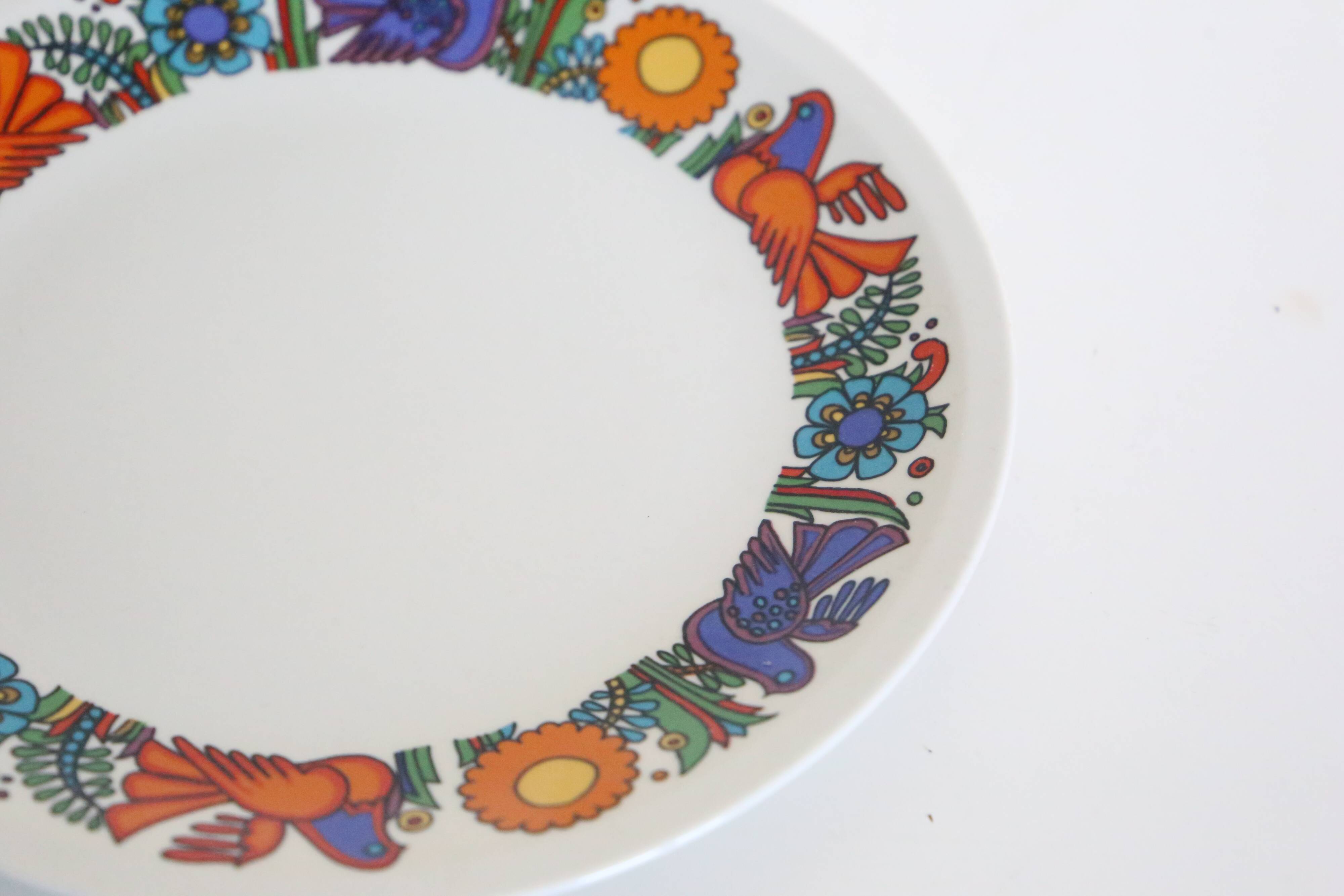 Plate in Acaplulco earthenware from Villeroy and Boch, rare, vintage