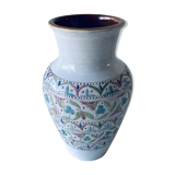 Vase coloré en terre cuite émaillée