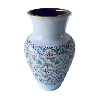 Colorful vase in enamelled terracotta