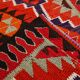 Vintage Orange & Blue Tribal Kilim Runner Rug, 95x320Cm