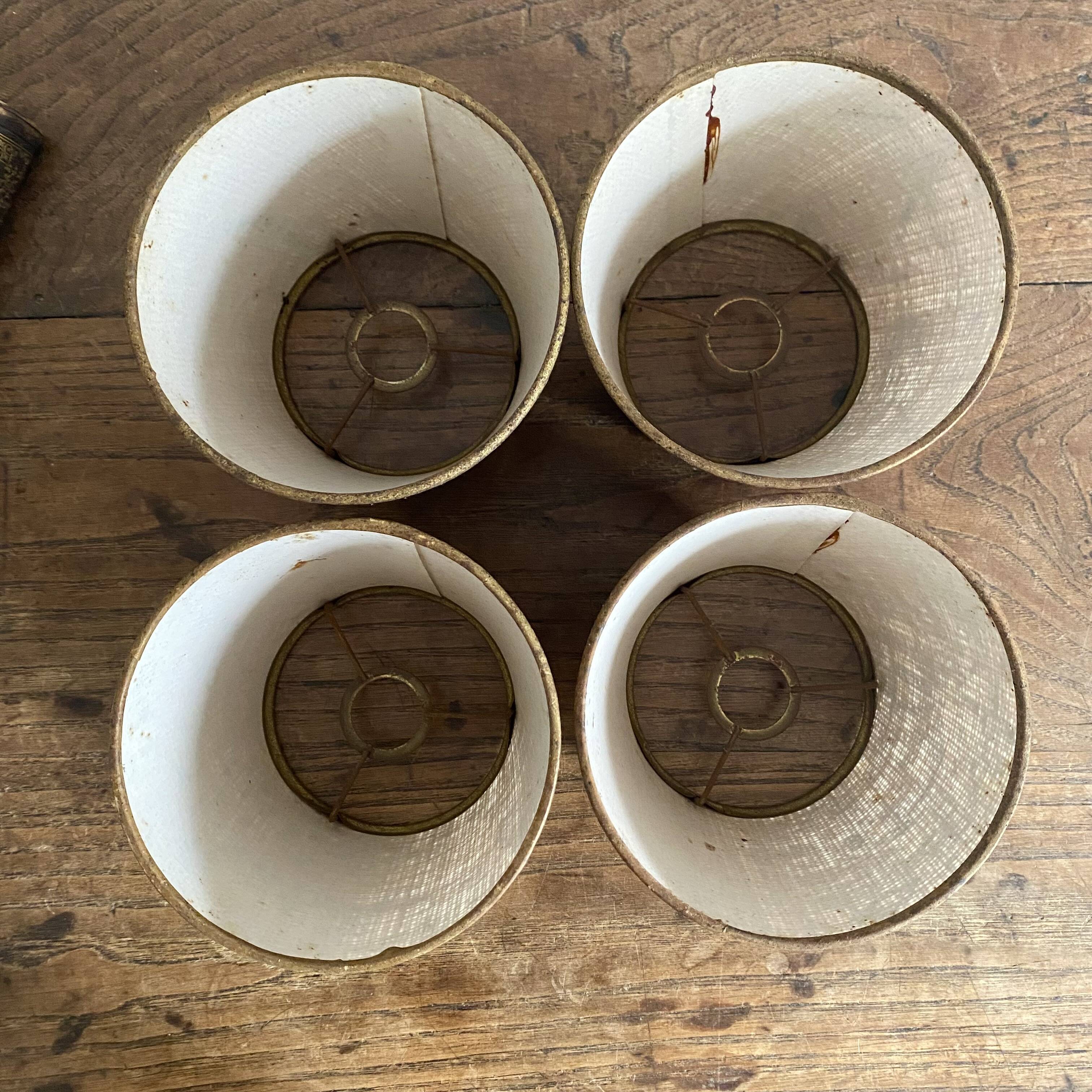 Old jute lampshades to be installed