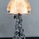 Important Art Deco Wrought Iron Lamp, by Bartelemie, France, Circa 1925