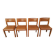 Chaises Maison Regain  en orme et cuir