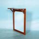 Danish teak mirror with shelf for hats from the 1960s.
