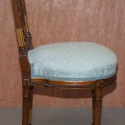 Pair of Carved Golden Wood Accent Chairs