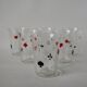 Ensemble de 6 verres à eau jeux de cartes années 70