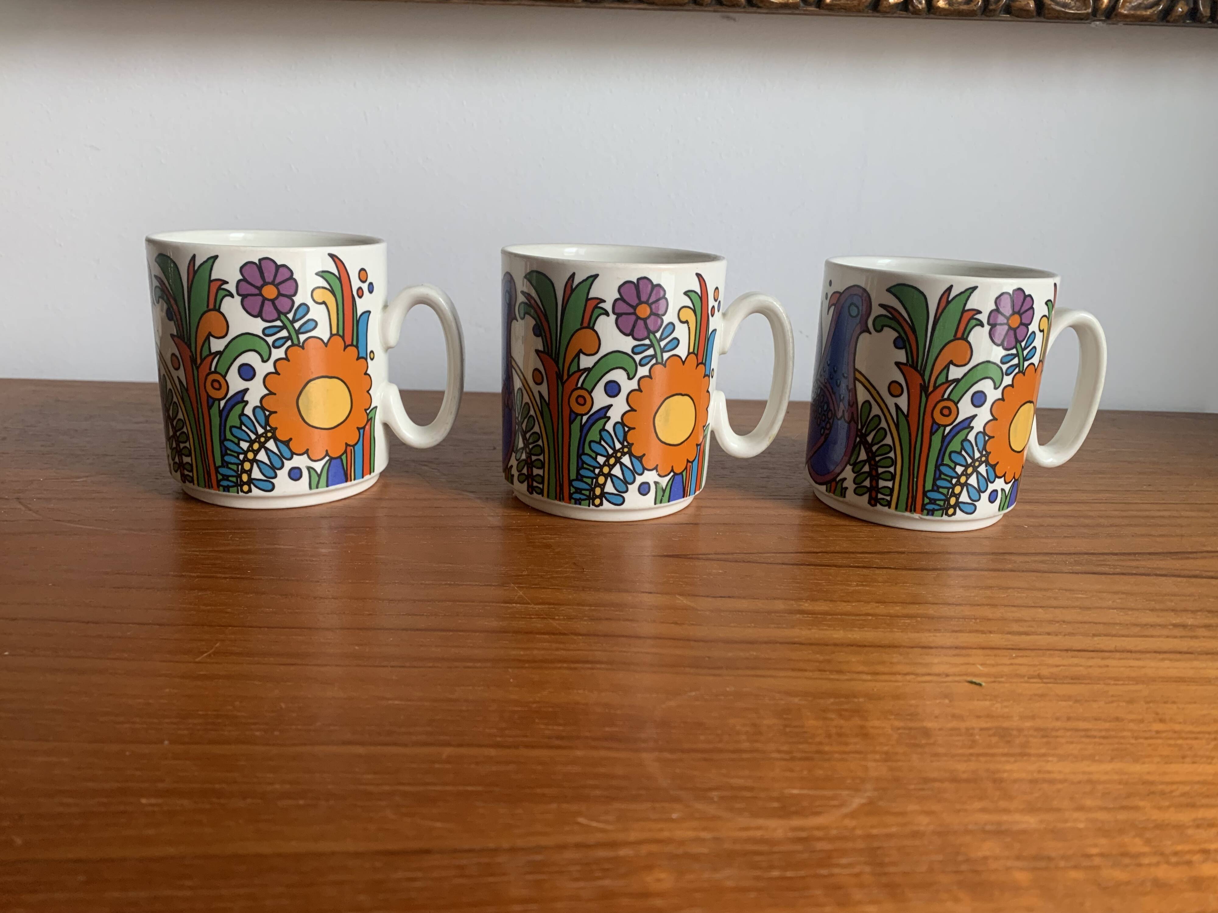 Mugs Set of 3, Villeroy and Boch Acapulco, 1970s