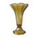 Ancient tulip vase in amber glass