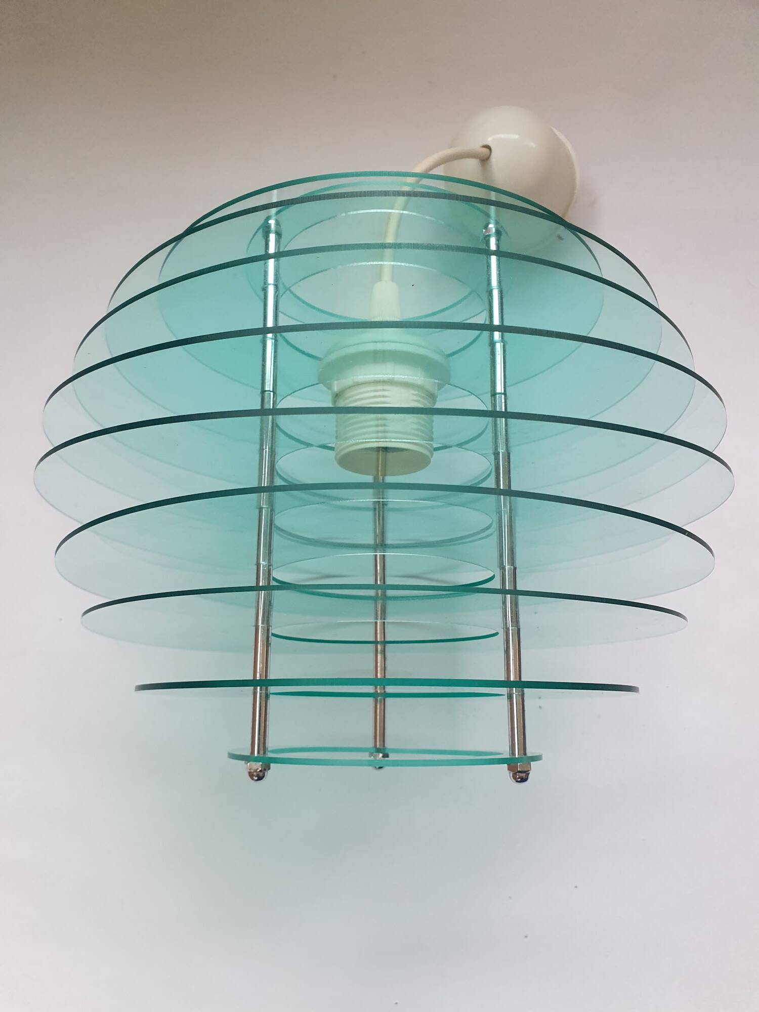 Vintage green globe design hanging lamp