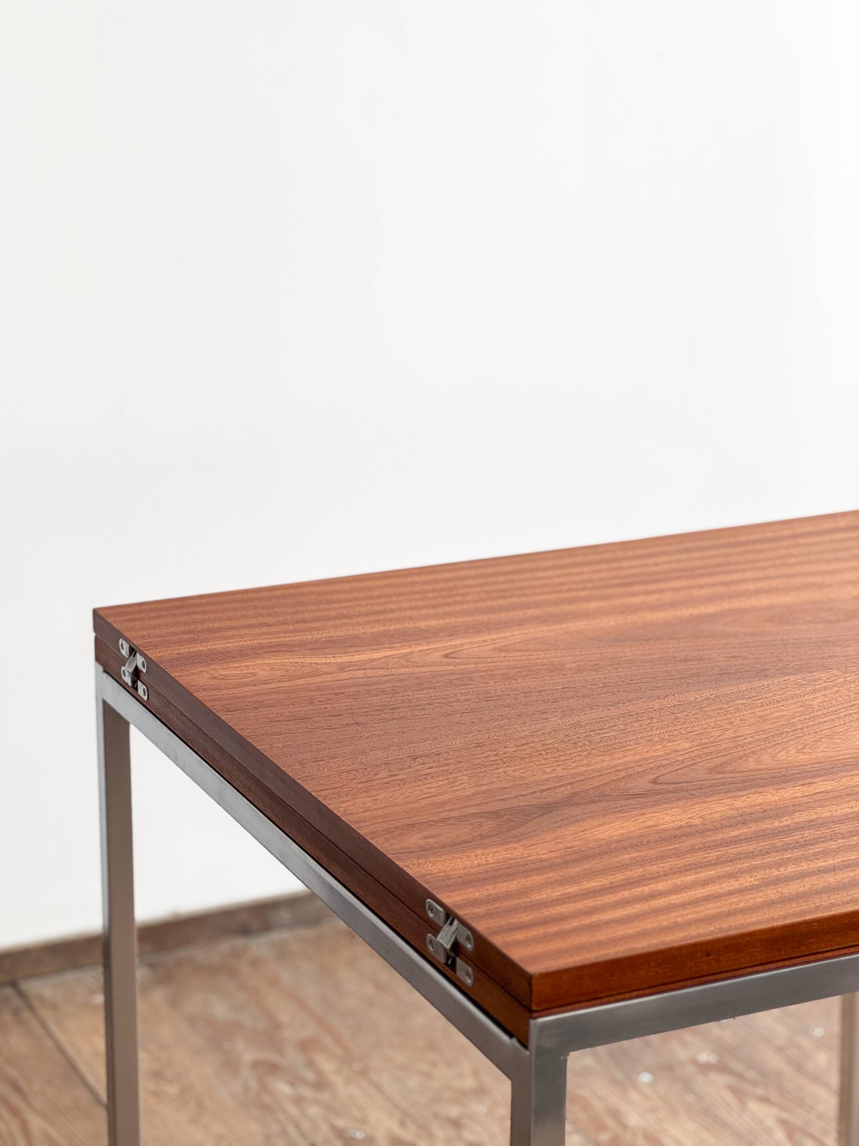 Table extensible par Wilhelm Renz en teck et chrome, Mid Century design