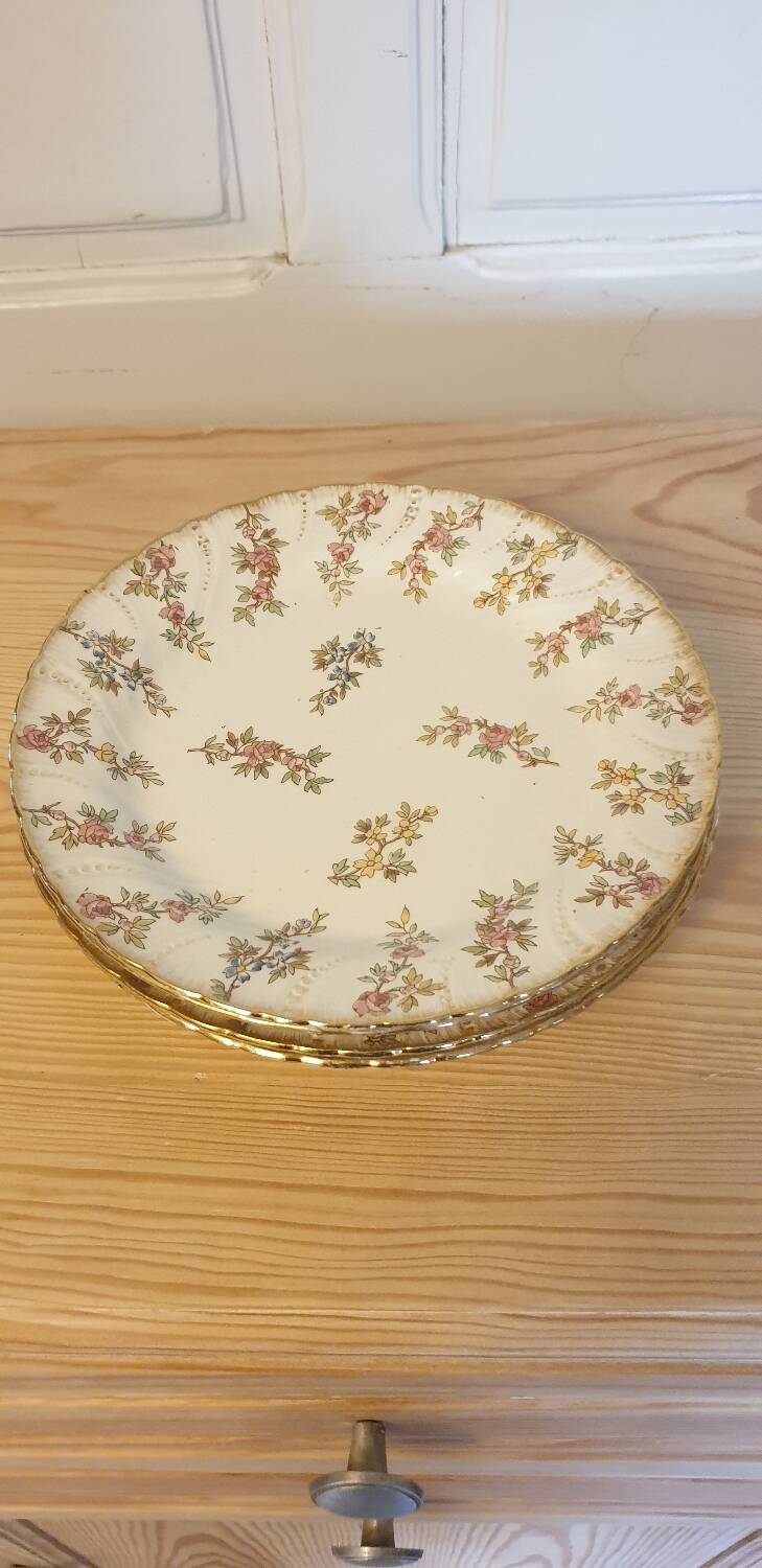 Six Louis XV plates from Sarreguemines