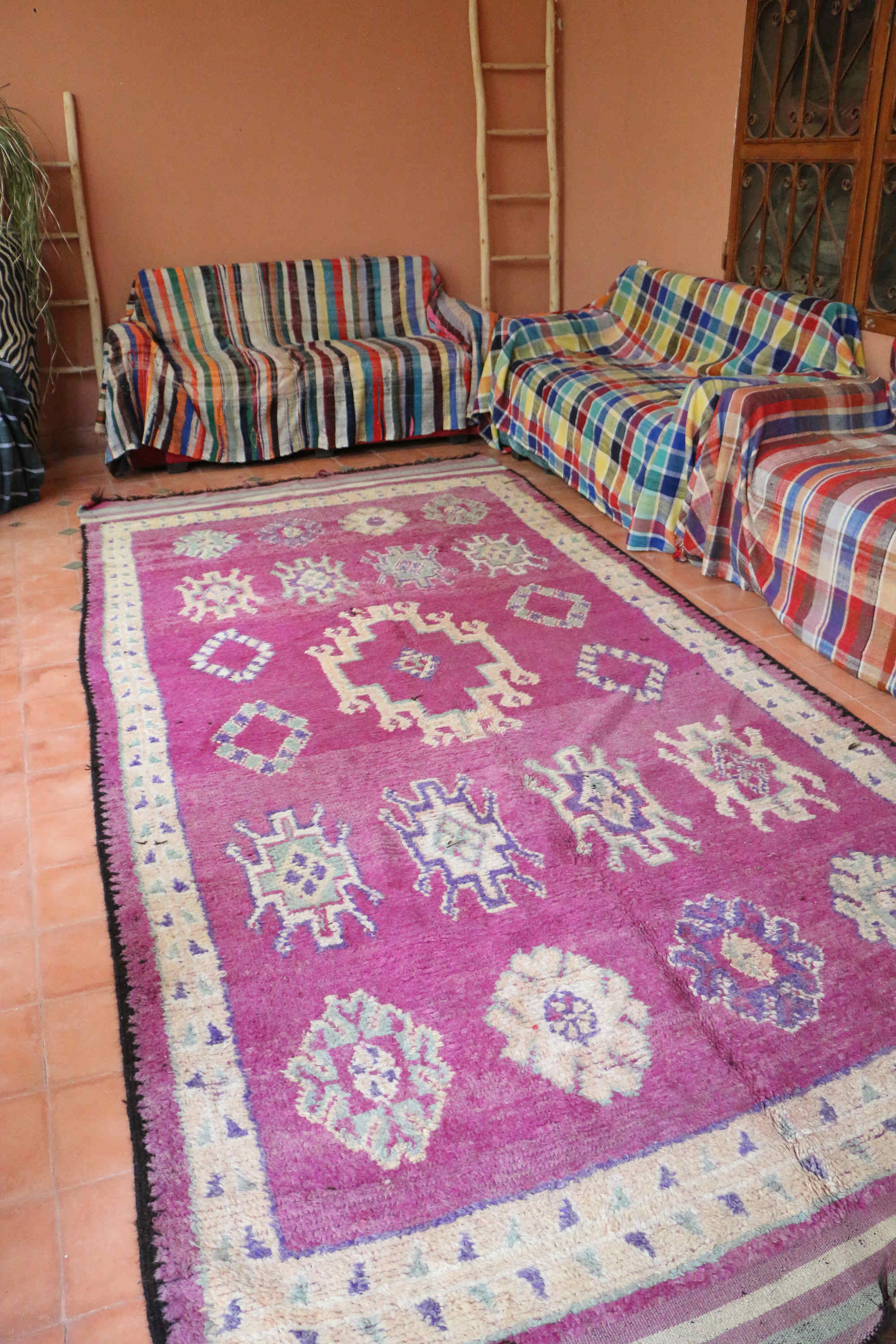 Tapis marocain ancien 182 x 392 cm