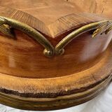 Guéridon ancien Louis XV – marbre rosé et laiton doré – fin XIXᵉ siècle