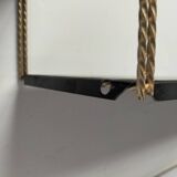Modular black metal shelf