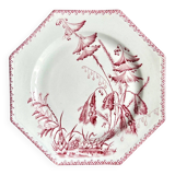 Clay cake plate Clairefontaine, "Indiana" service