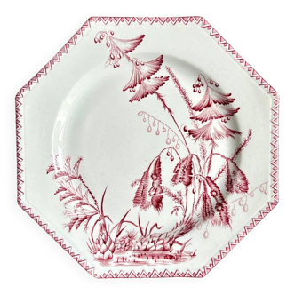 Clay cake plate Clairefontaine, "Indiana" service