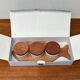 Sets of Swedish herring pots in ceramic and teak by Asa Lindberg for Sagaform, 2000s, set of 4.