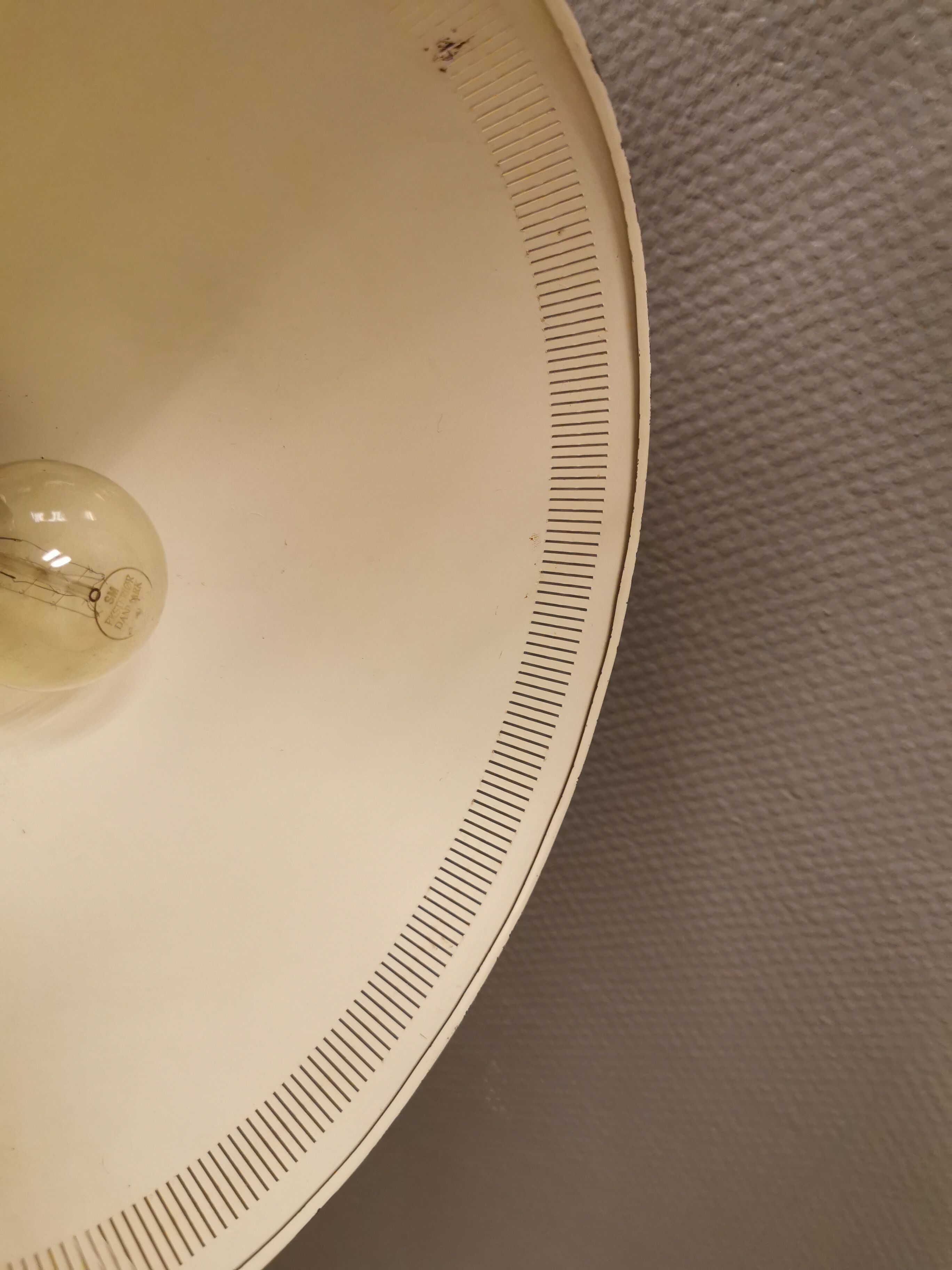 Original Danish corn yellow Lyfa cone pendant from 1972