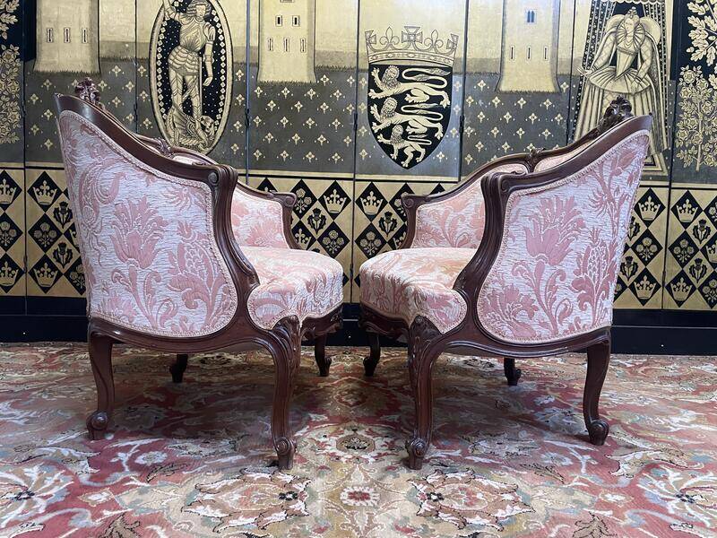 Pair of Louis XV armchairs - Rocailles
