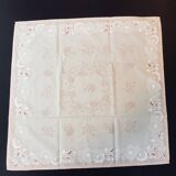 Set of 1 tablecloth and 10 powder pink towels