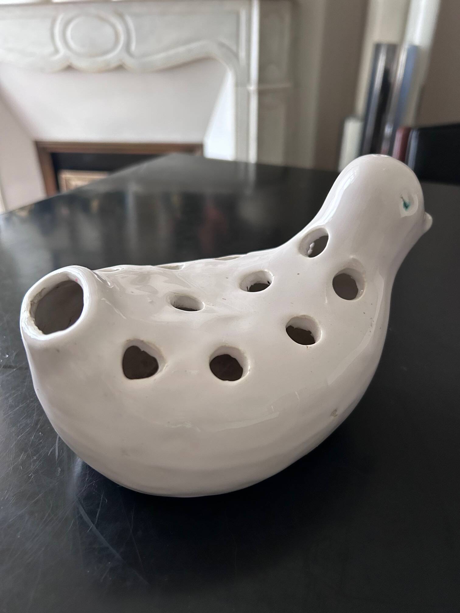 bird spades ceramic flower