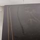 Vintage black Chinese lacquer cabinet with flowers and birds / bohemian