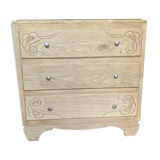 ART DÉCO chest of drawers in raw oak with beautiful mouldings