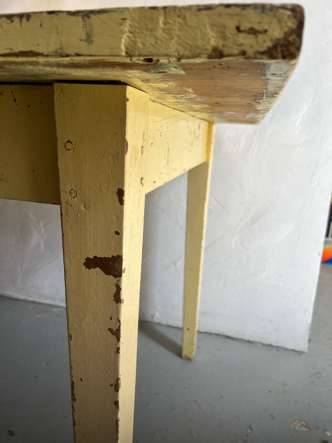 Table de ferme vintage en bois