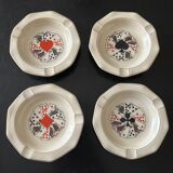 set of 4 Bernardaud ashtrays